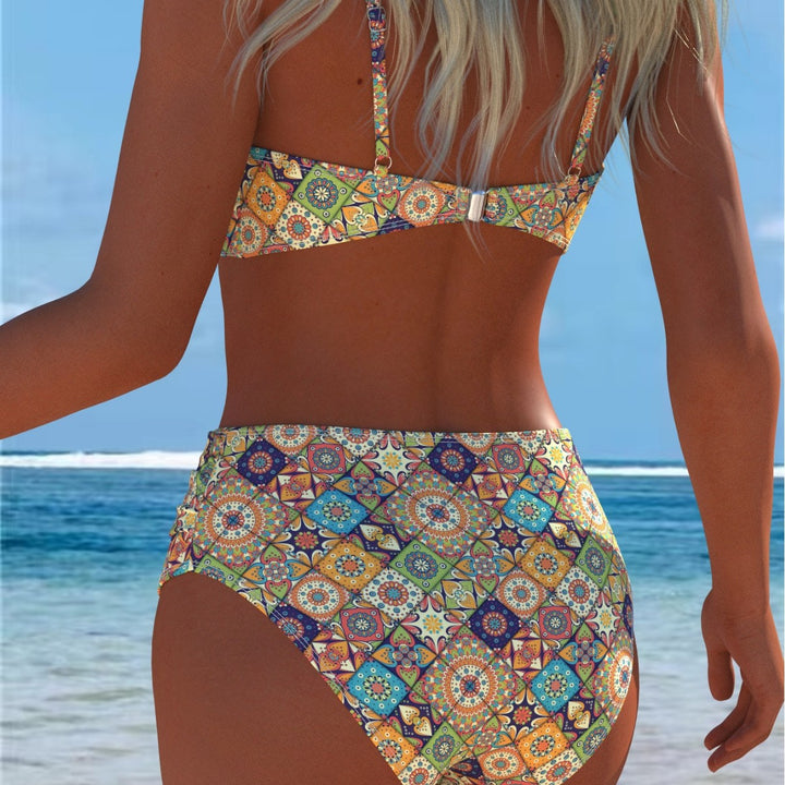 Damen Bikini-Set mit elegantem Balconette-Oberteil und hoch geschnittenen Badeshorts Drune