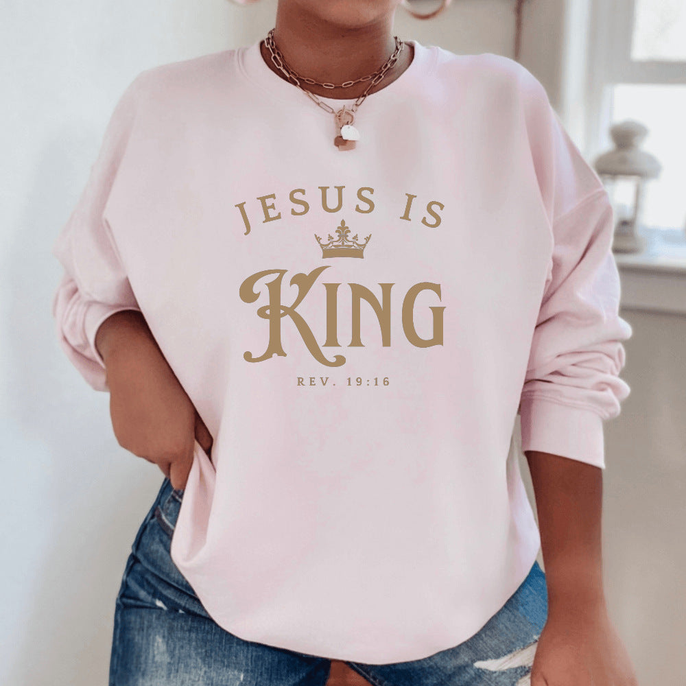 Damen Sweatshirt mit inspirierendem Schriftzug und lockerer Passform Drune
