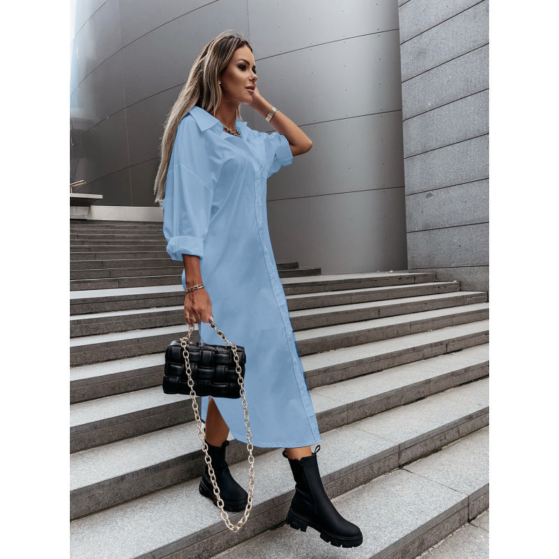 Damen Hemdblusenkleid Drune