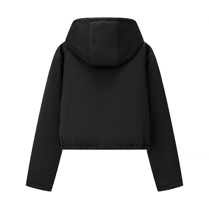 Damen modische Übergangsjacke mit Kapuze und elastischen Abschlüssen Drune
