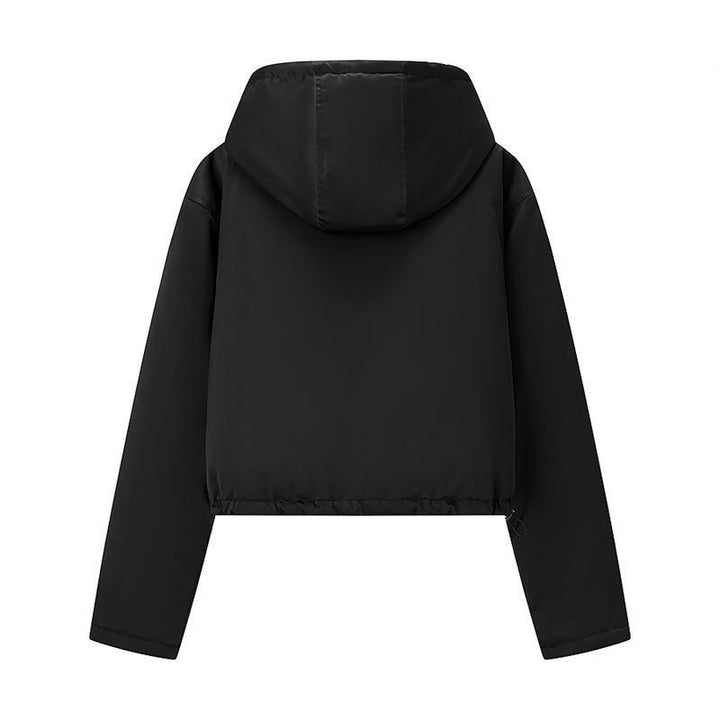Damen modische Übergangsjacke mit Kapuze und elastischen Abschlüssen Drune