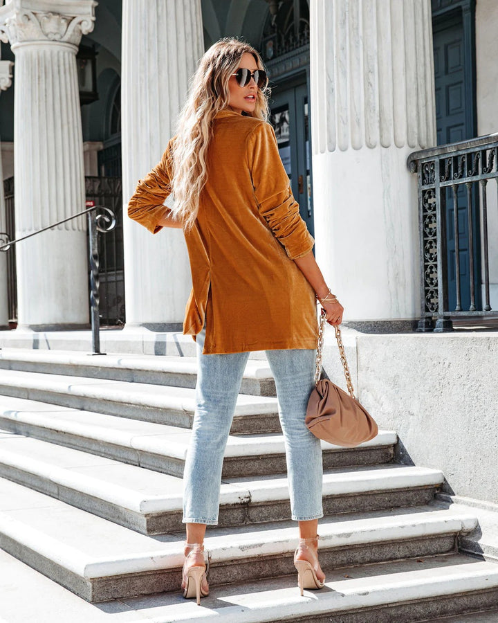 Damen lässiger Long-Cardigan mit offenen Fronten und praktischen Taschen Drune