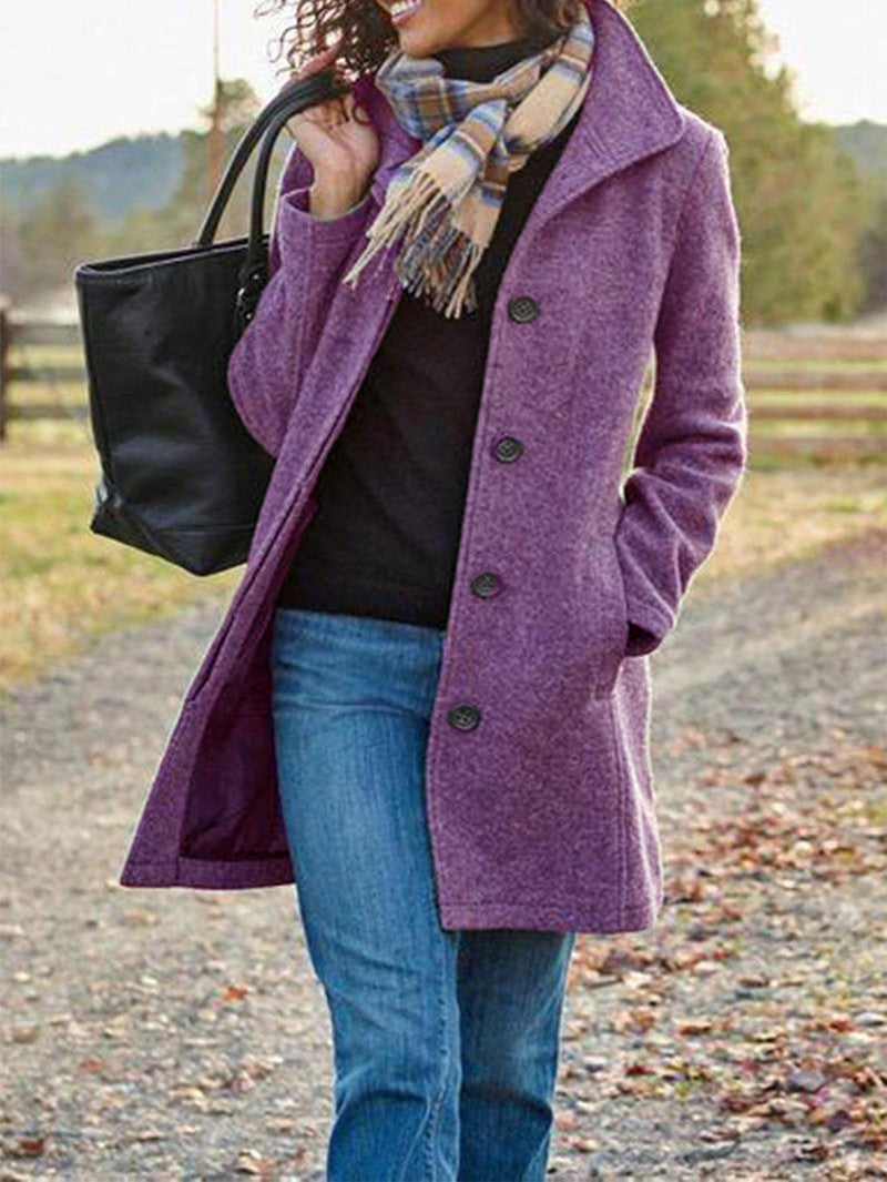 Damen modischer Wollmantel Drune