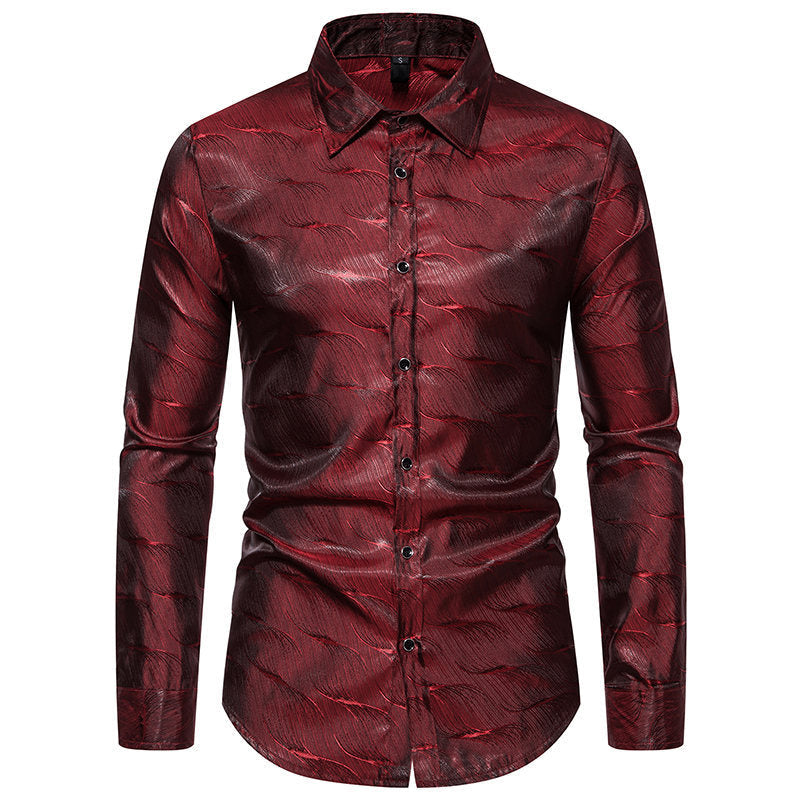 Herren Elegantes Hemd mit einzigartigem Strukturdesign Drune