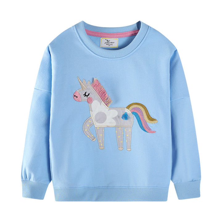 Mädchen Sweatshirt mit bezauberndem Einhorn-Design Drune