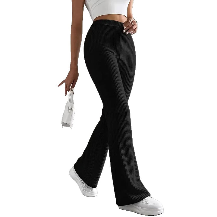 Damen Wide-Leg Ribbed-Hose Drune