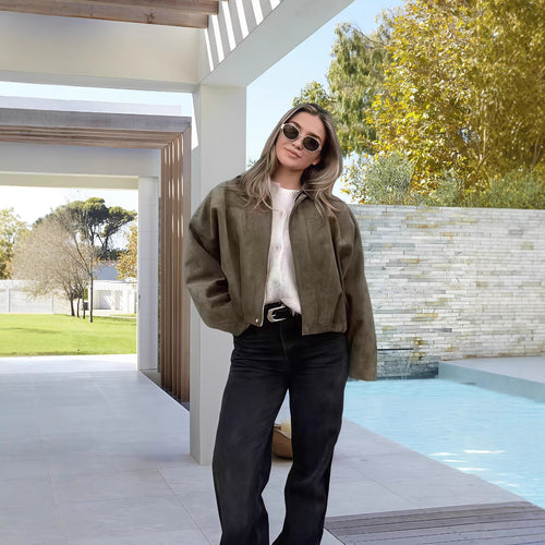 Damen Kurzjacke im urbanen Vintage-Stil Drune