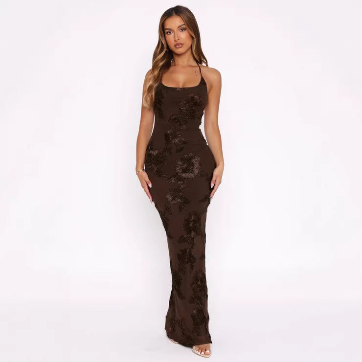 Damen Maxikleid mit floralem Design Drune