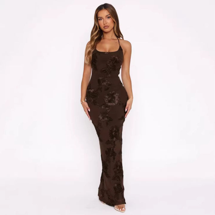 Damen Maxikleid mit floralem Design Drune
