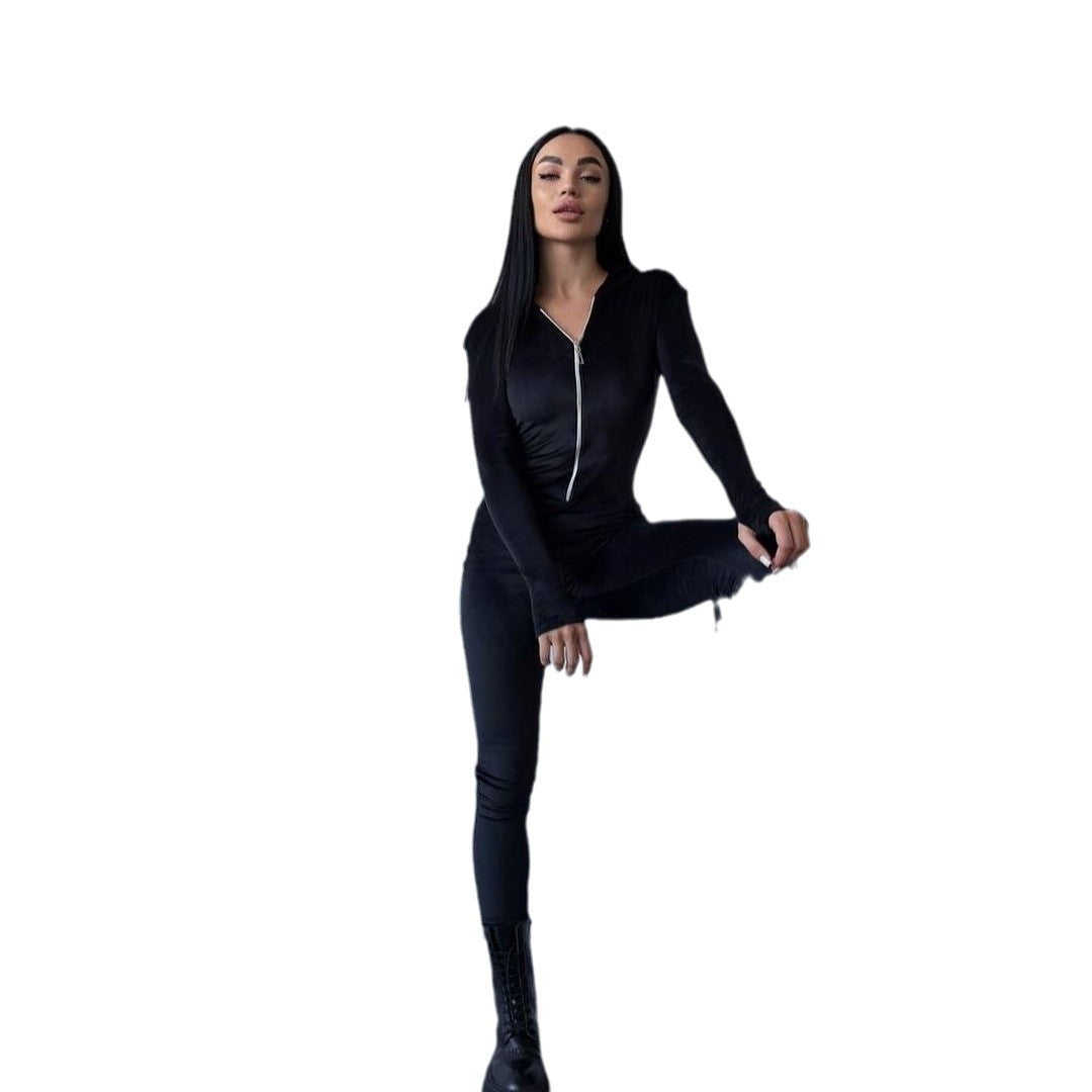 Damen Kapuzenkleid mit funkelndem Bärenmotiv und figurbetonendem Schnitt Drune