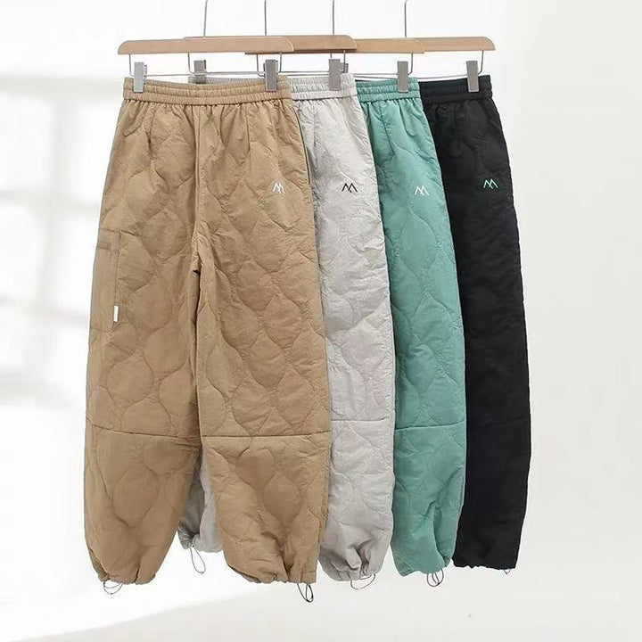 Damen gesteppte Freizeithose mit elastischem Bund und praktischen Eingrifftaschen Drune