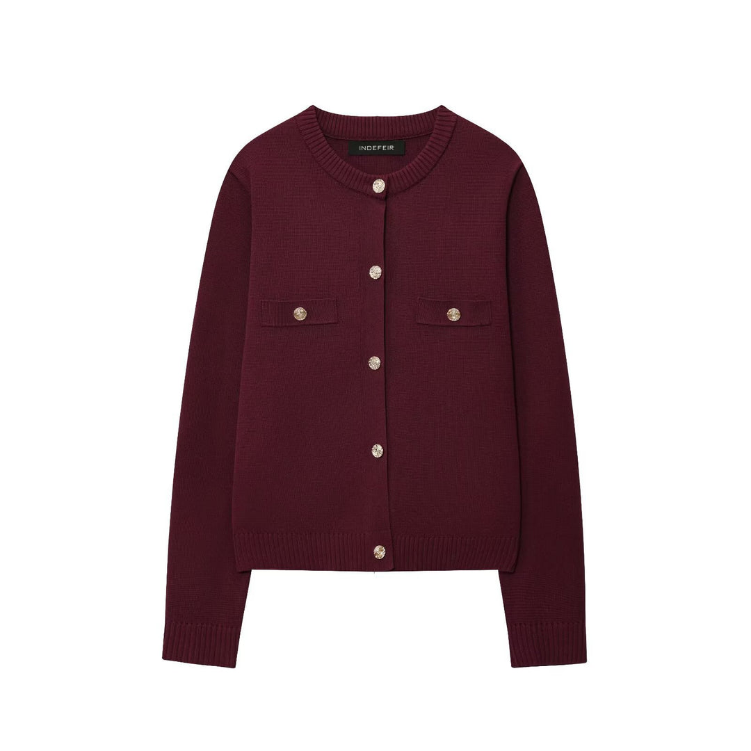 Damen Strickjacke mit elegantem Knopfdesign und praktischen Taschen Drune