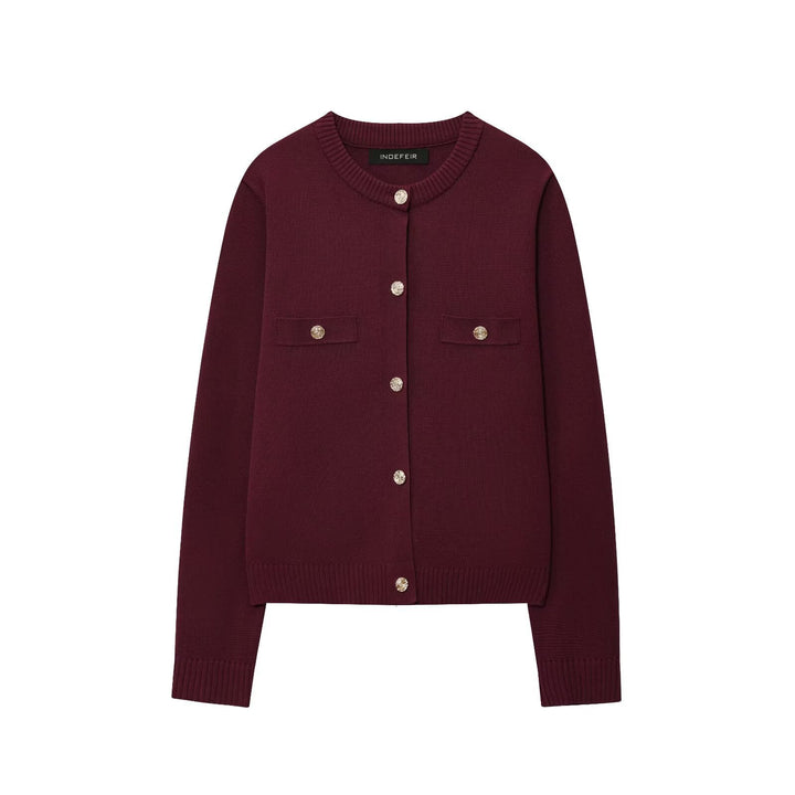 Damen Strickjacke mit elegantem Knopfdesign und praktischen Taschen Drune