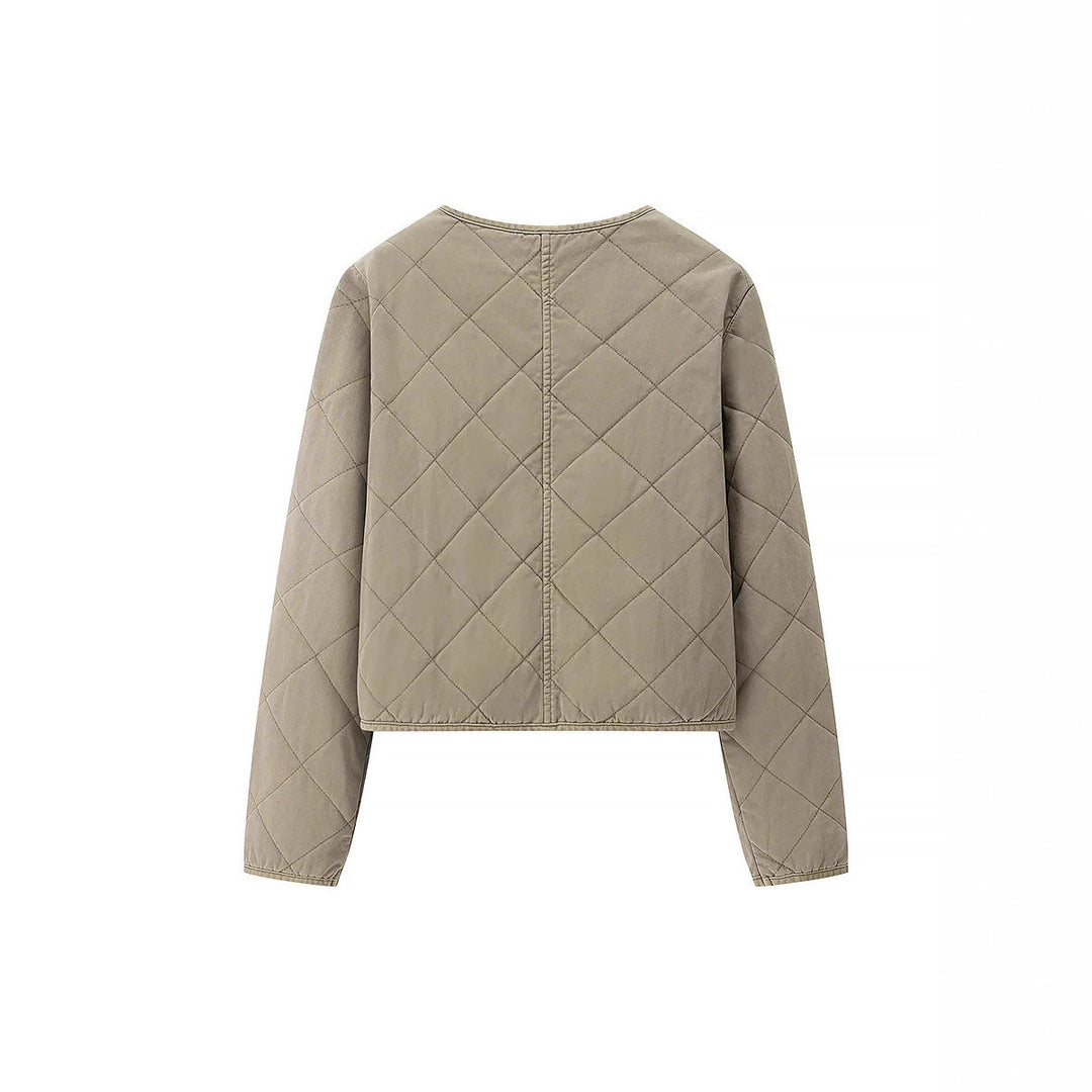 Damen gesteppte Übergangsjacke mit praktischen Taschen und elegantem Stehkragen Drune