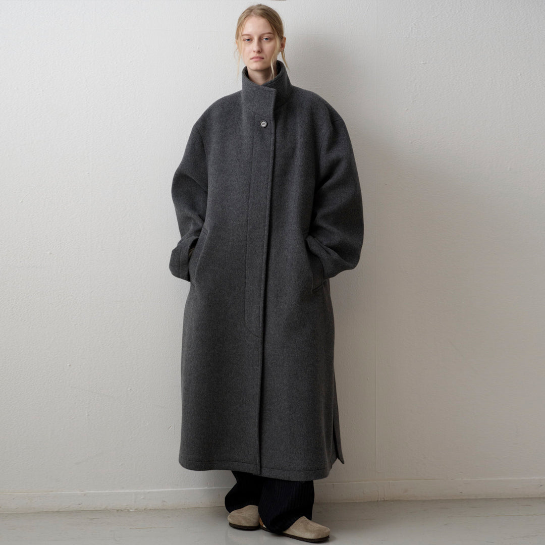Damen eleganter und oversize Wollmantel Drune