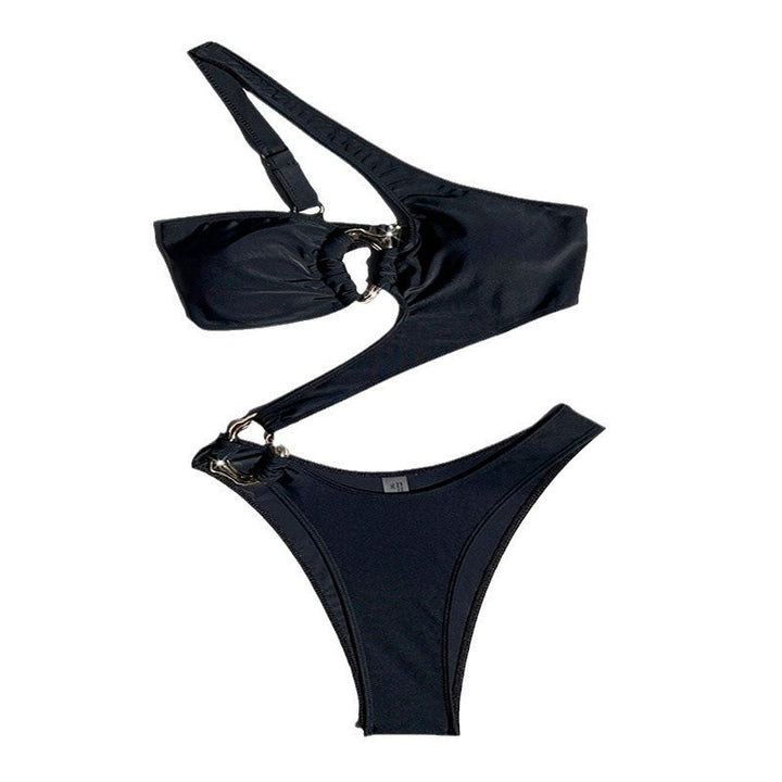 Damen Triangel-Bikini mit asymmetrischem Design und edlen Kettenakzenten Drune