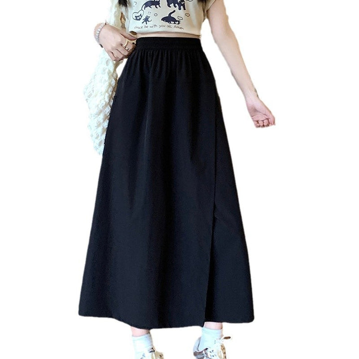 Damen Weit geschnittene Sommerrock mit hohe Taille und praktischen Taschen Drune
