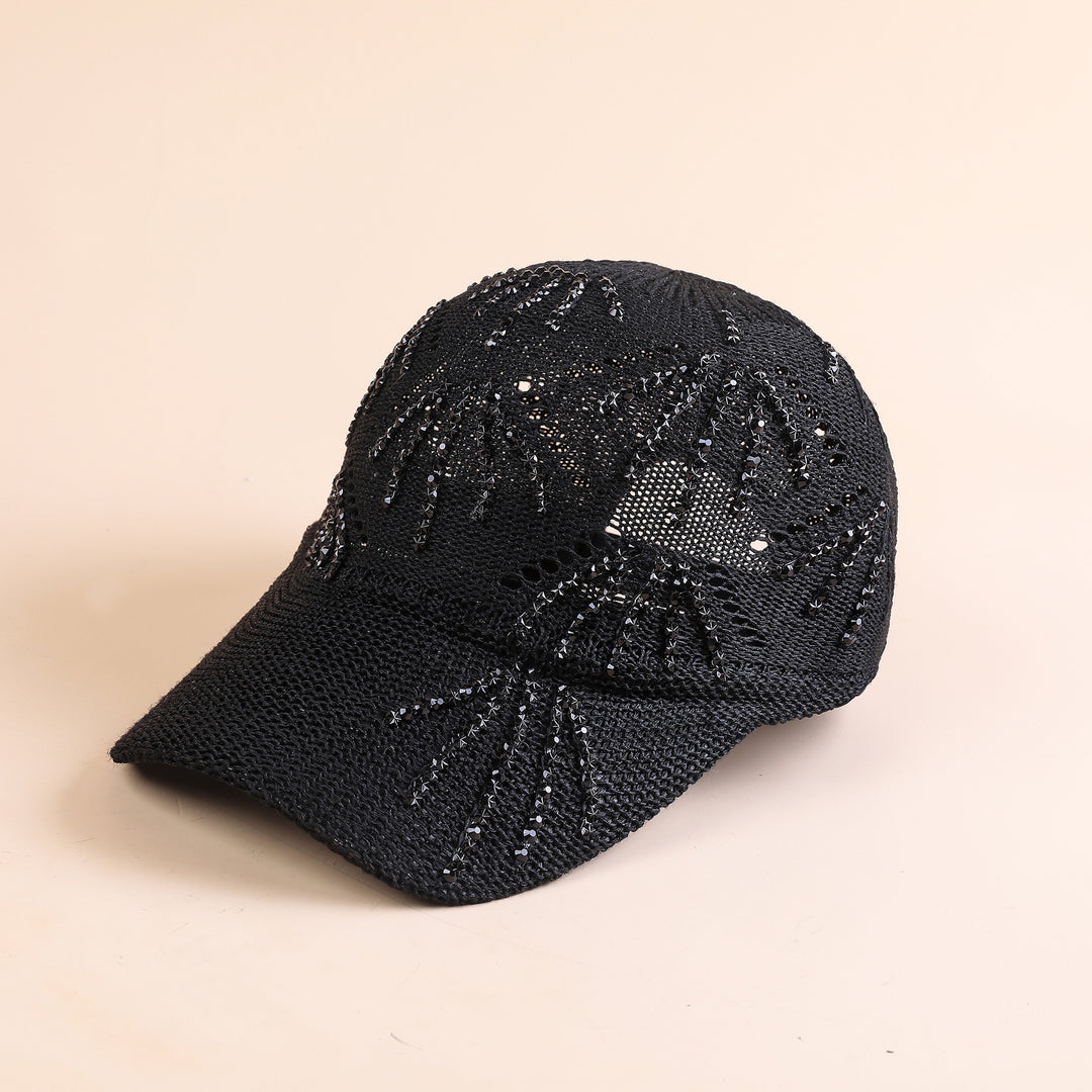 Damen Sportliche Trucker-Cap mit funkelnden Pailletten und atmungsaktiver Netzstruktur Drune