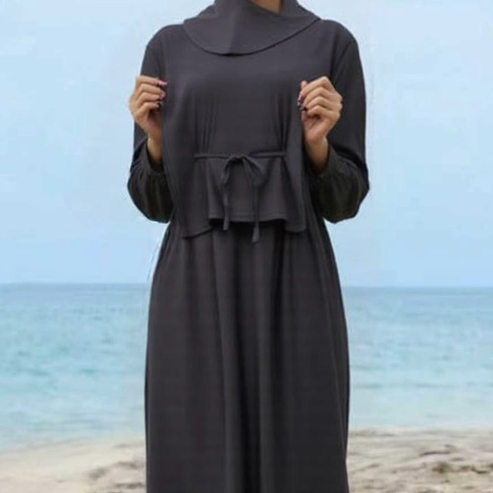 Damen modischer und eleganter Strandanzug mit begleitetem Kopftuch Drune