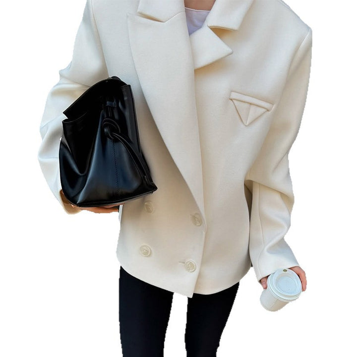 Damen oversized Wollblazer Drune