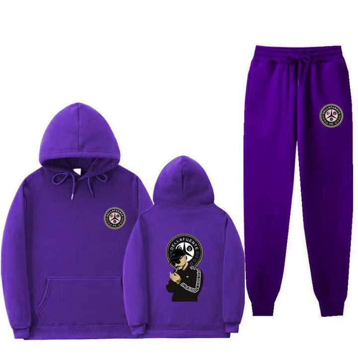 Damen Set aus Kapuzenpullover und Jogginghose mit einzigartigem Druck Drune