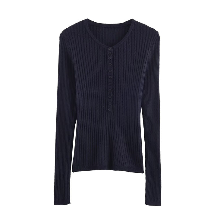 Damen Langarmshirt mit strukturiertem Rippenmuster Drune