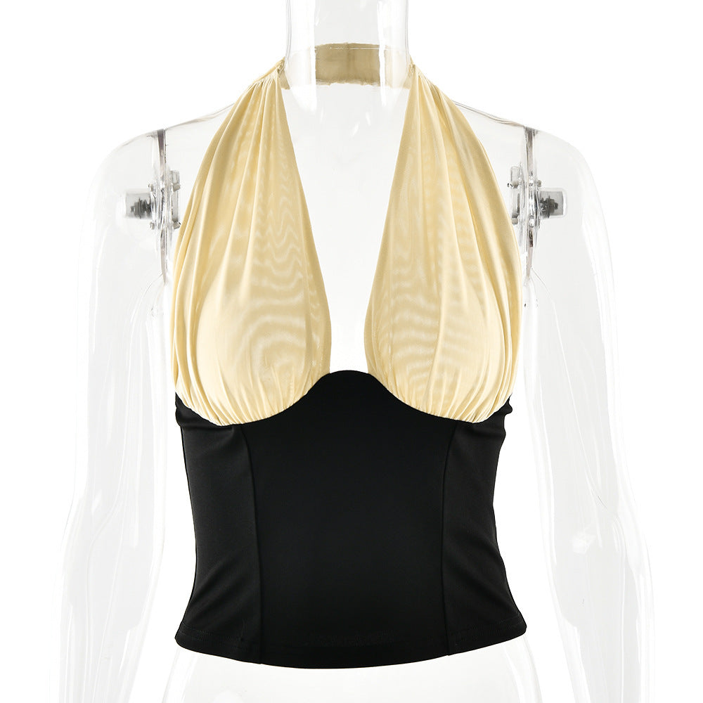 Damen Haltertop mit elegantem Drapierungseffekt Drune