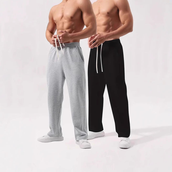 Herren nan locker sitzende Jogginghose aus Baumwollmischung mit elastischem Bund und Seitentaschen Drune