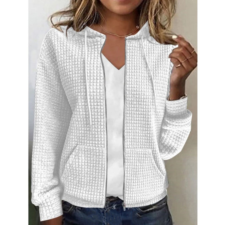 Damen Fleecejacke mit Strukturiertem Waffelmuster Drune