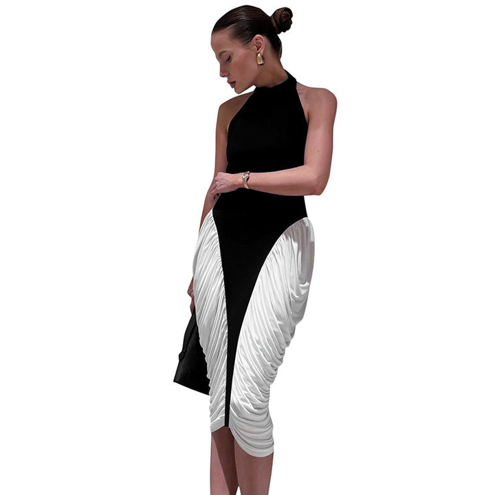 Damen Elegantes Abendkleid mit tiefem Rückenausschnitt und innovativem Drapierungsdesign Drune