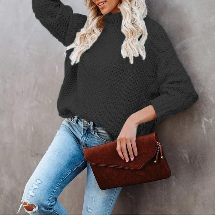 Damen Grobstrickpullover mit Rollkragen und lässigem Schnitt Drune