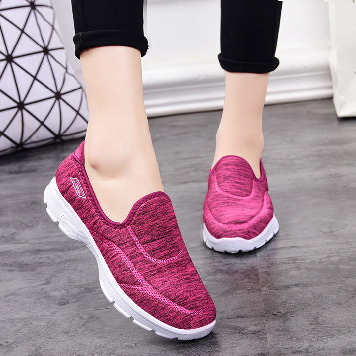 Damen nan elastische Schlupf-Sneaker mit orthopädischer Mittelfußstütze und rutschfester EVA-Sohle Drune