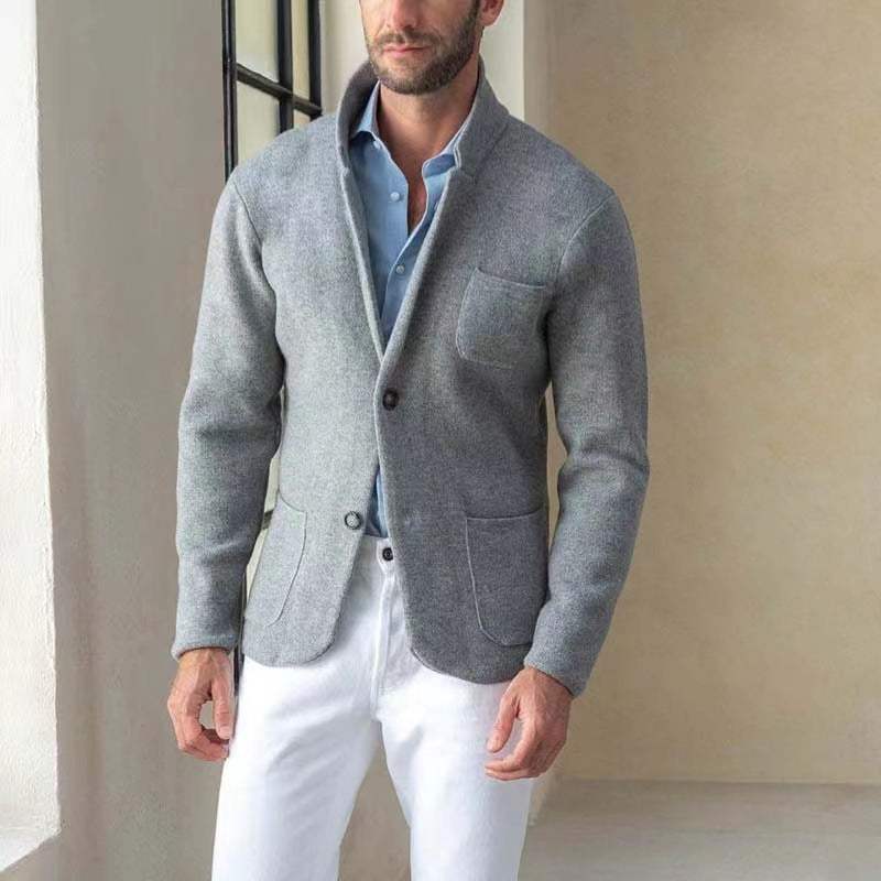 Herren Strickblazer mit eleganter Optik und praktischen Taschen Drune