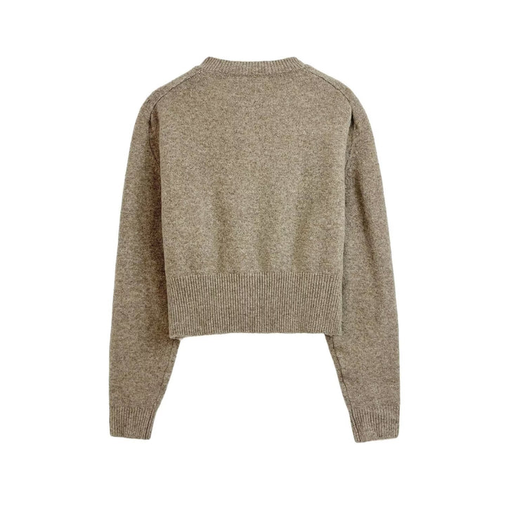 Damen cropped Strickjacke mit feinen Knopfdetails und modernem Schnitt Drune
