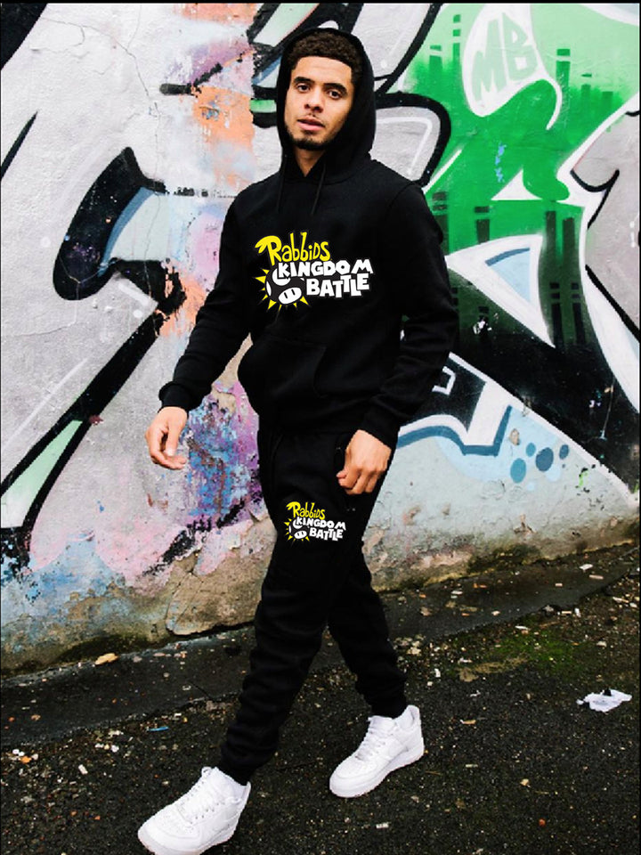 Damen lässiges Hoodie und Jogginghose Set mit hochwertigem Grafikdruck Drune
