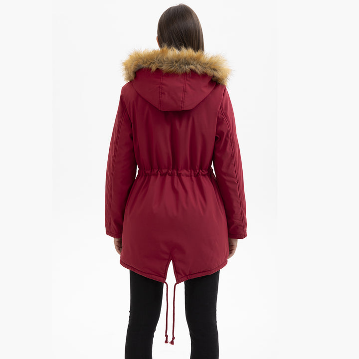 Damen Winterparka mit Pelzkragen Drune