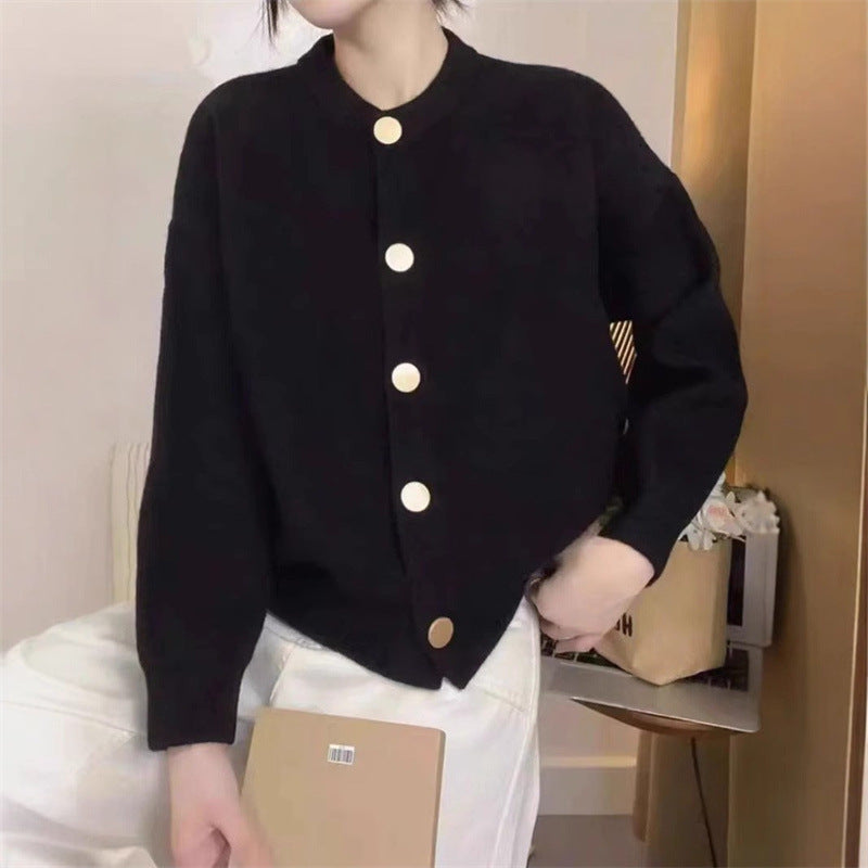 Damen Kuscheliger Strickcardigan mit Knopfdesign und feiner Textur Drune