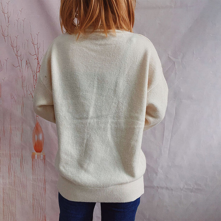 Drune | Weicher Pullover Aus Einfarbigem Strick