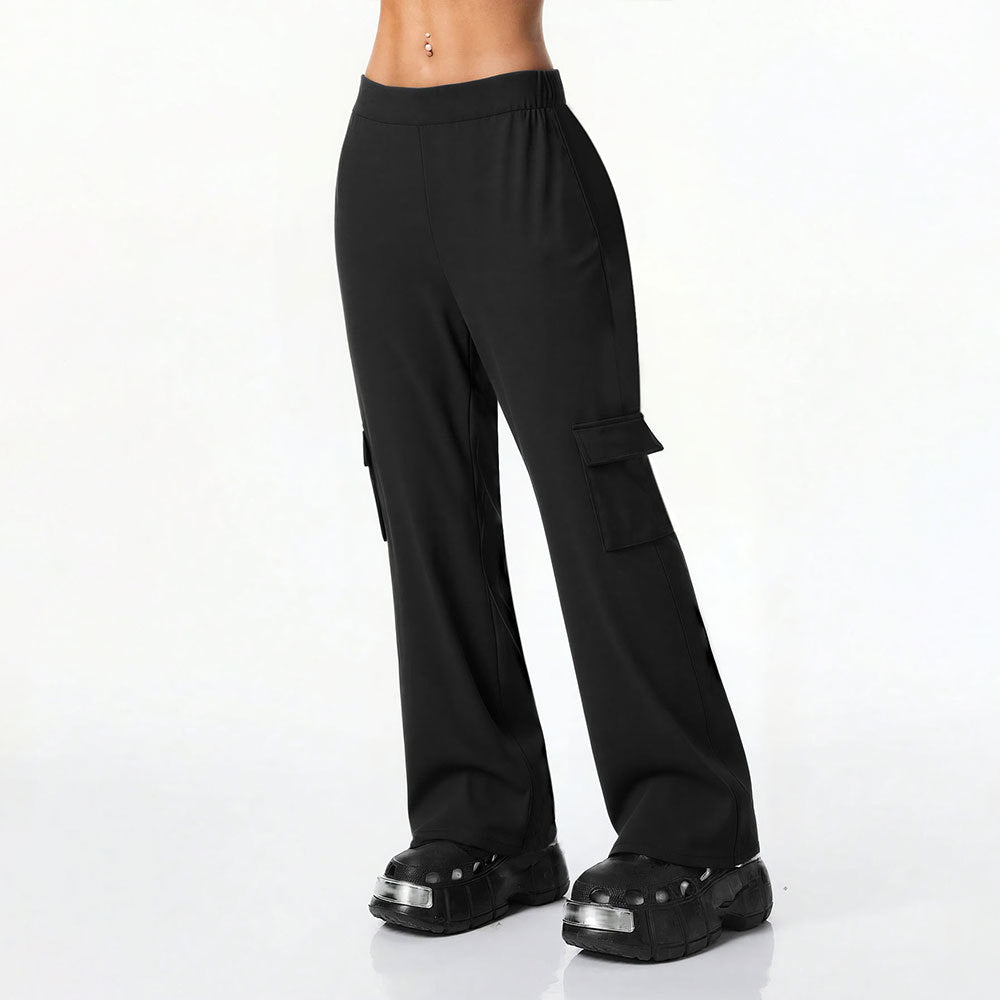 Damen lässige Cargo-Hose mit weitem Schnitt Drune