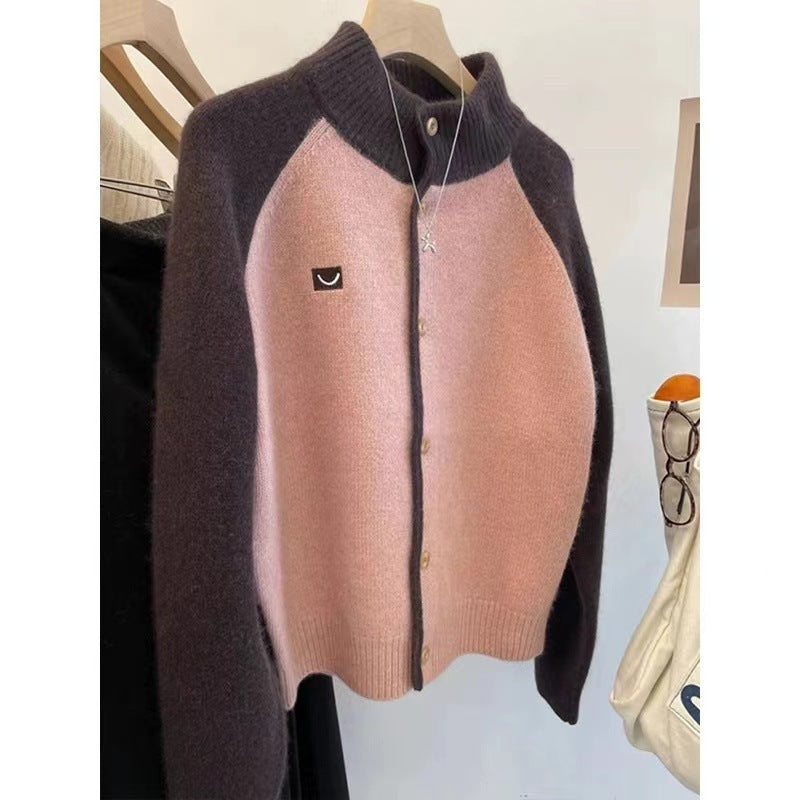 Damen Strickcardigan mit elegantem Kragen und Knopfdetails Drune