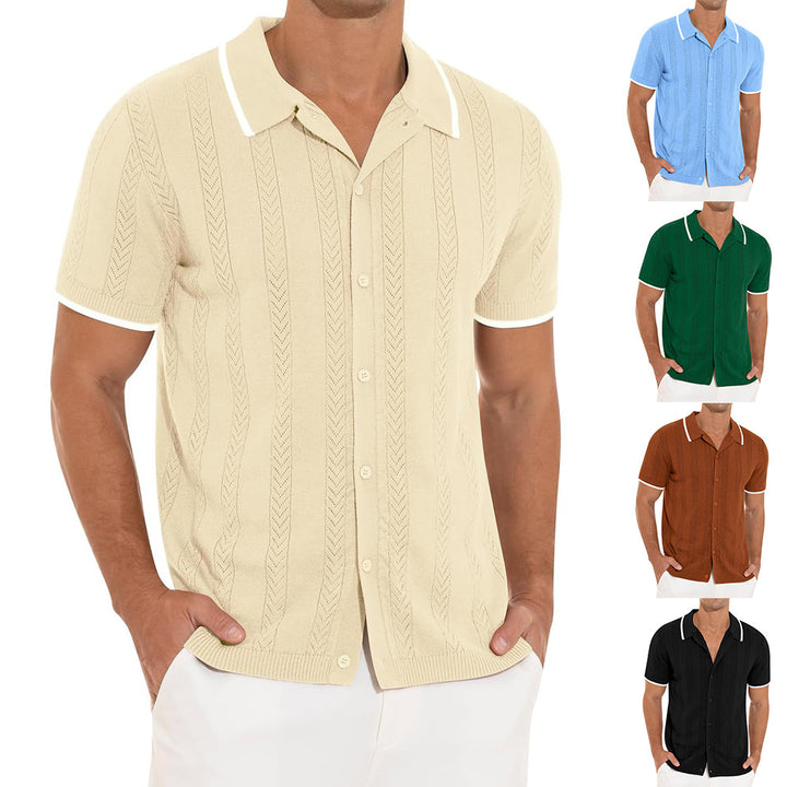 Herren Kurzarmpoloshirt mit strukturiertem Design Drune