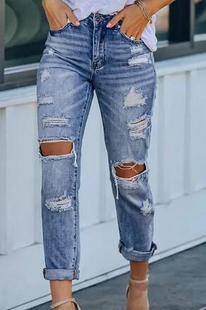 Damen destroyed Boyfriend Jeans Drune