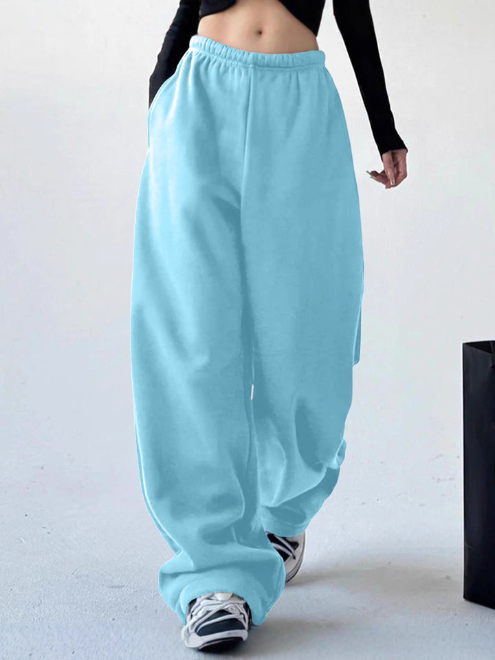 Damen Weite Freizeithose mit elastischem Bund und seitlichen Taschen Drune