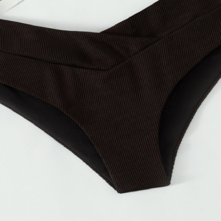 Damen Hochgeschnittener Bikinislip mit kontrastierenden Details Drune