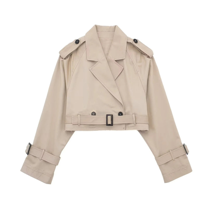 Damen moderne cropped Trenchjacke Drune