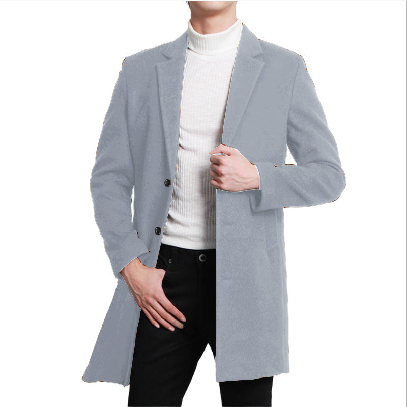 Herren eleganter Langblazer mit schmalem Schnitt und praktischen Taschen Drune