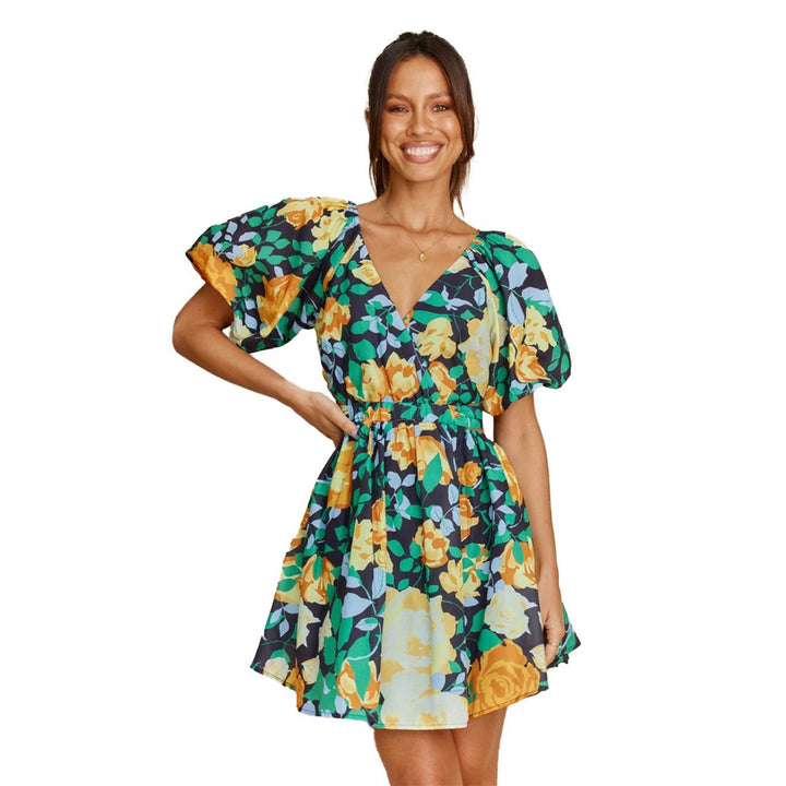 Damen Blumenkleid Drune
