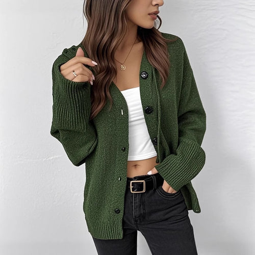 Damen Strickjacke mit attraktiven Struktur-Details und Knopfverschluss Drune