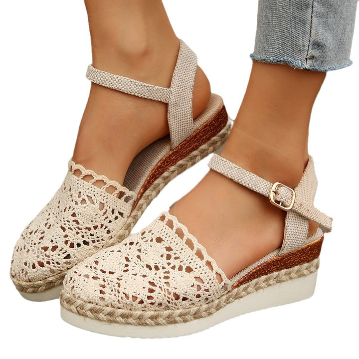 Damen Espadrilles mit elegantem Häkel-Design und komfortabler Sohle Drune