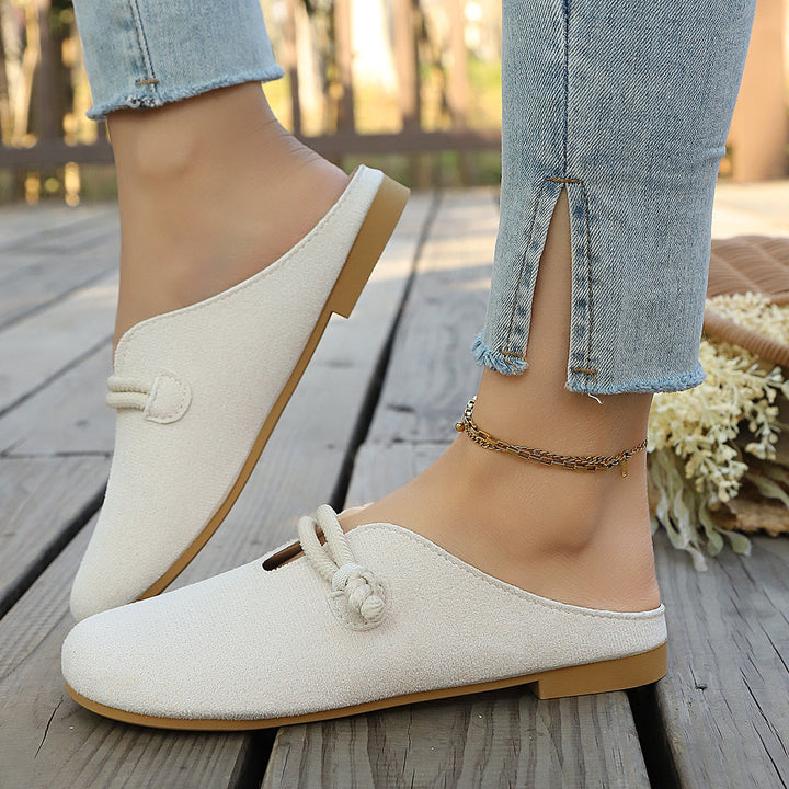 Damen Komfortable Mules mit luxuriösem Garnitur-Detail Drune